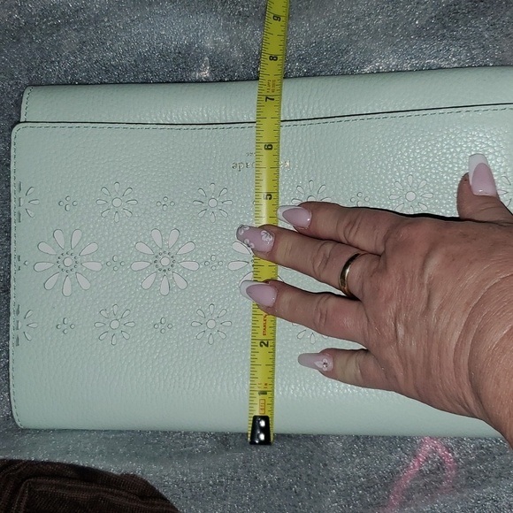 Mint Laser Cut Kate Spade Crossbody Purse - Picture 9 of 12
